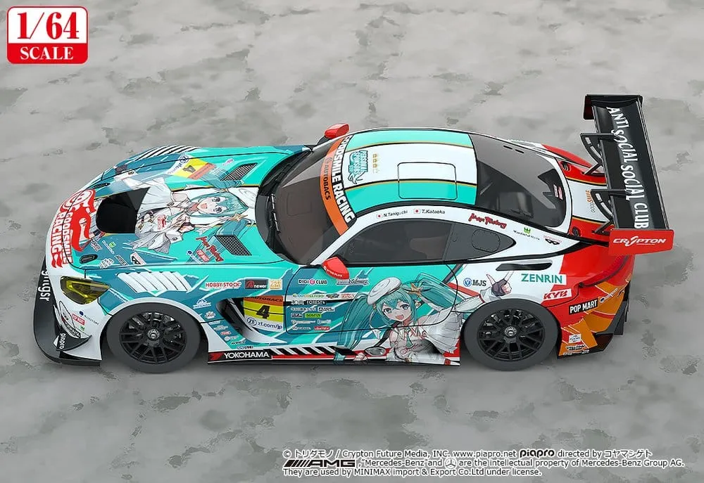 Hatsune Miku GT Project Vehicle 1/64 AMG 2023 Season Opening Ver. 7 cm